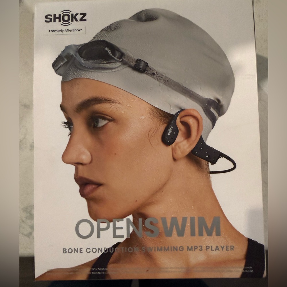 Shokz OpenSwim Black Bone Conduction Headphones